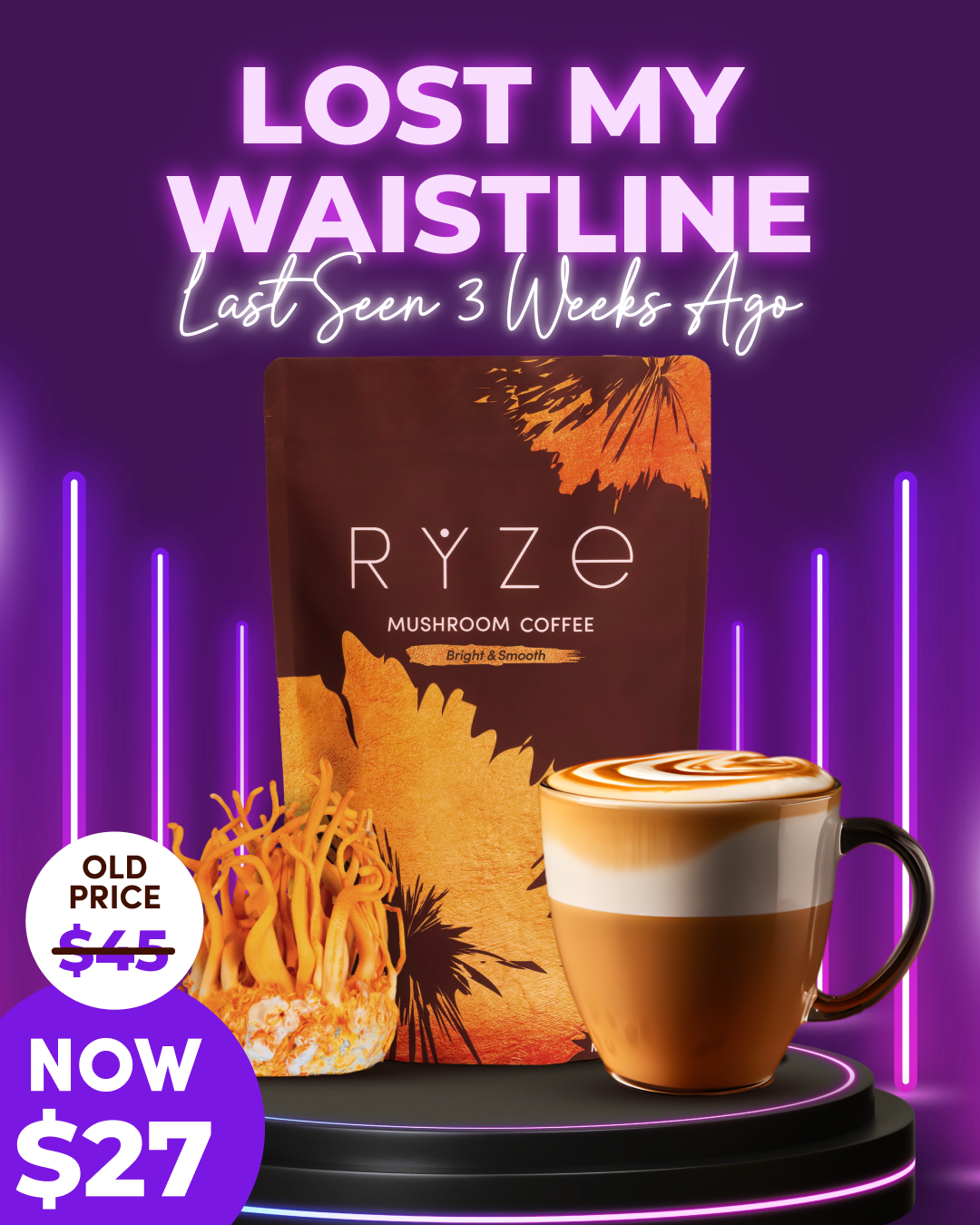 RYZE Superfoods Facebook ad