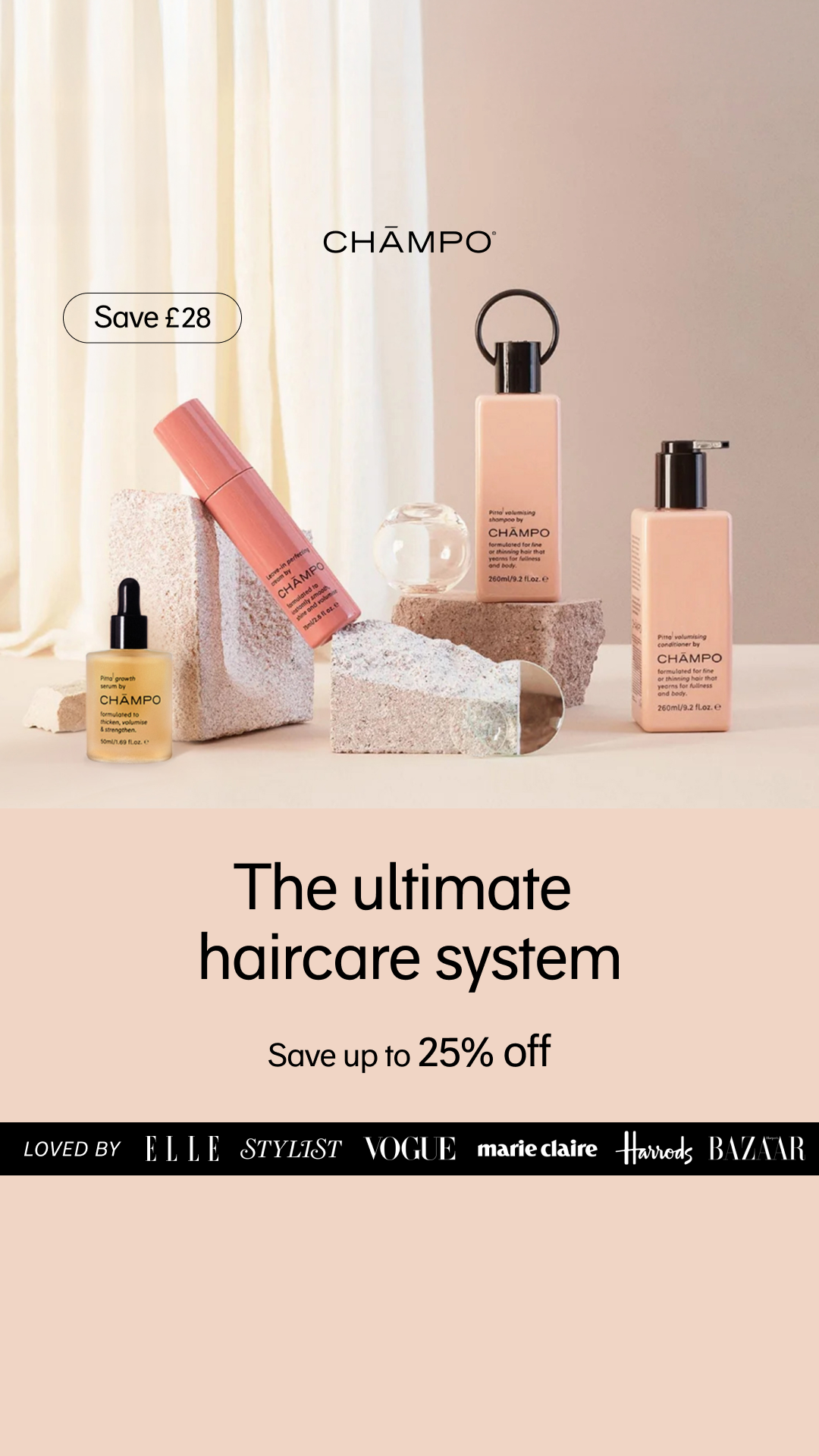 Chāmpo Haircare Facebook ad