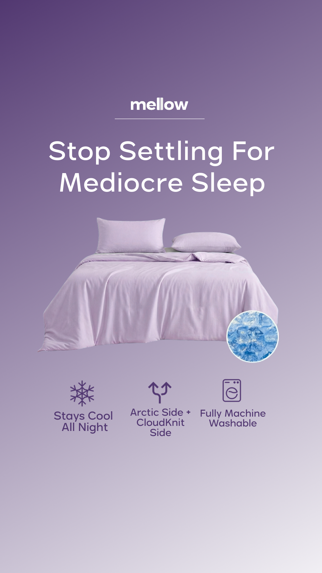 Mellow Comforters Facebook ad