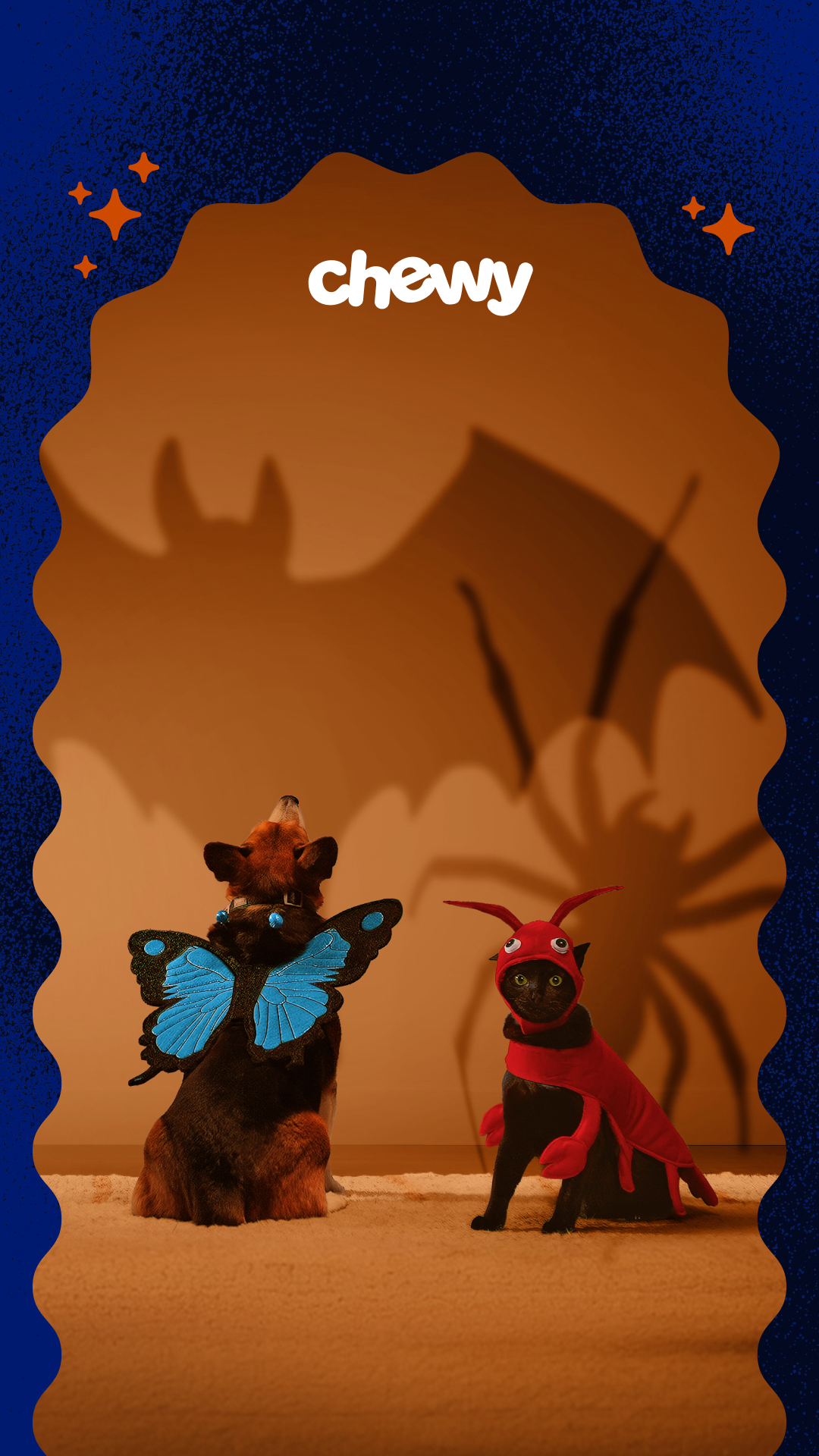 Chewy Facebook ad: Halloween, handled