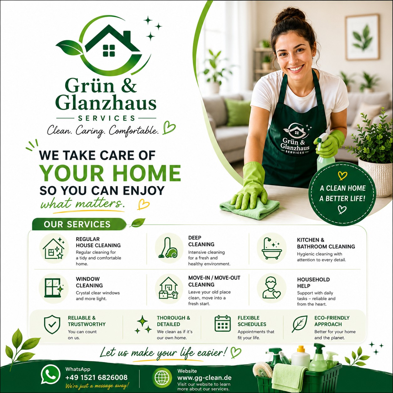 Grün & Glanzhaus Services Facebook ad