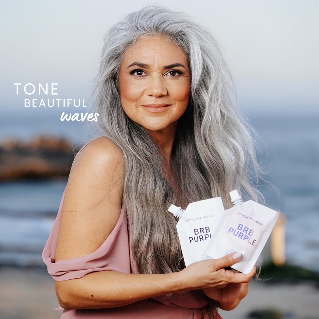 Beachwaver Co. Facebook ad: BRB Purple Shampoo & Conditioner