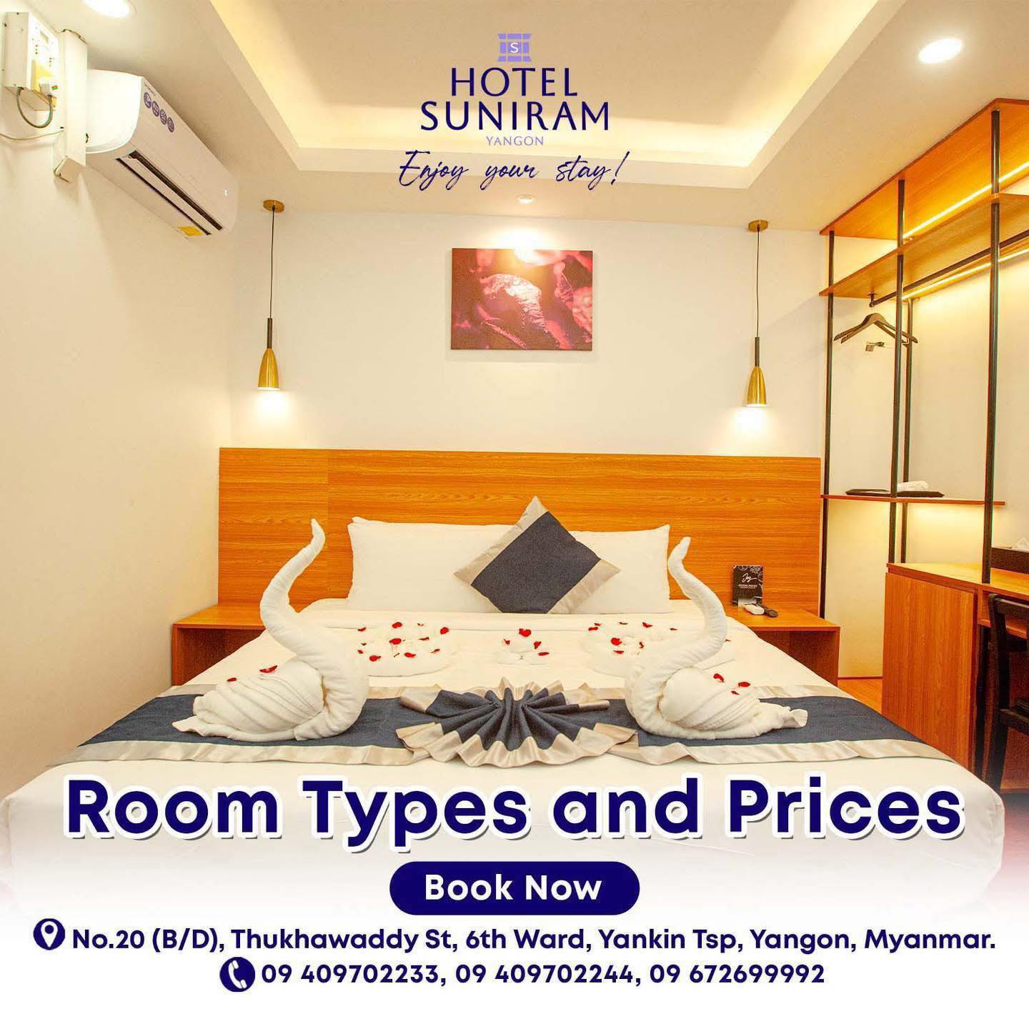 Hotel Suniram Facebook ad: Room Types and Prices