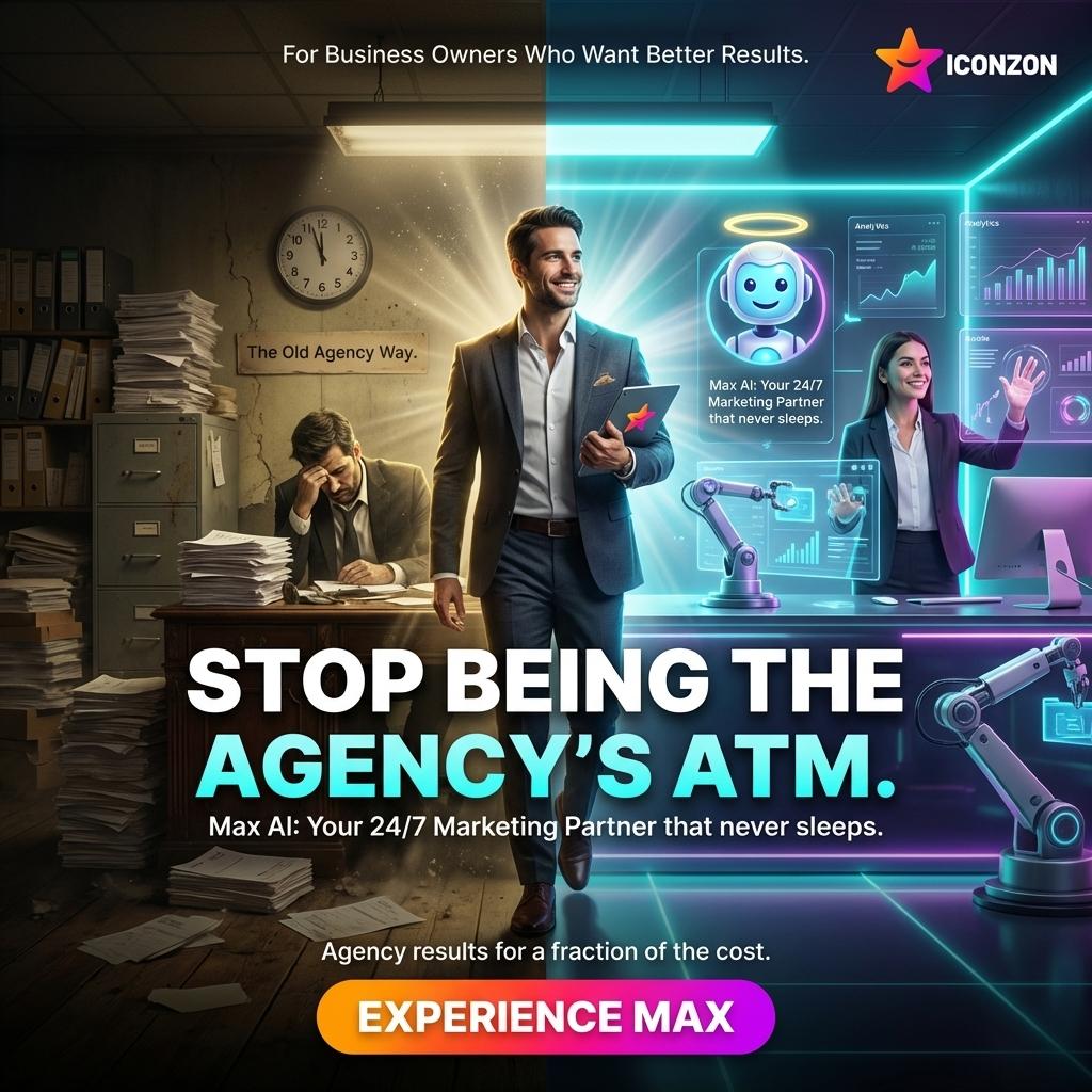 Iconzon.com Facebook ad: Stop wasting your ad budget