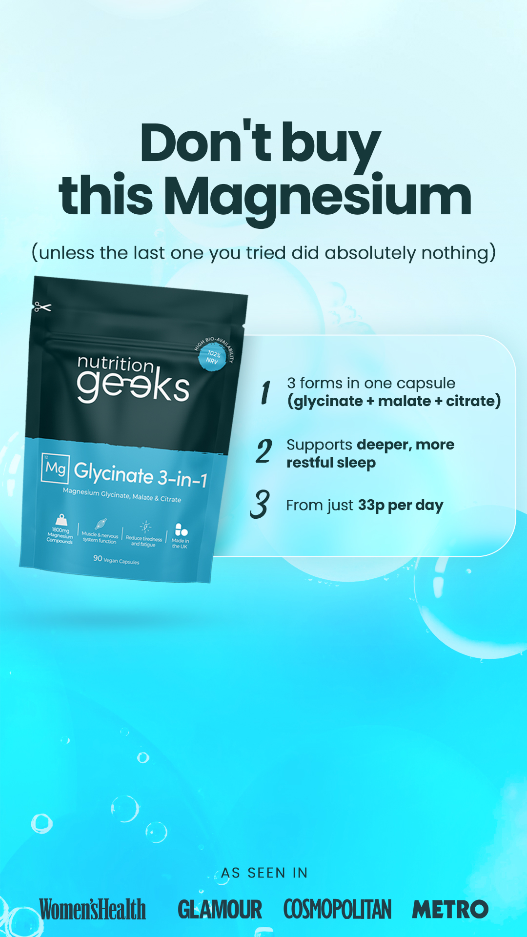 Nutrition Geeks Facebook ad