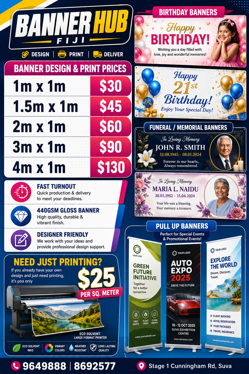 Banner Hub - FIJI Facebook ad: WHY PAY MORE?