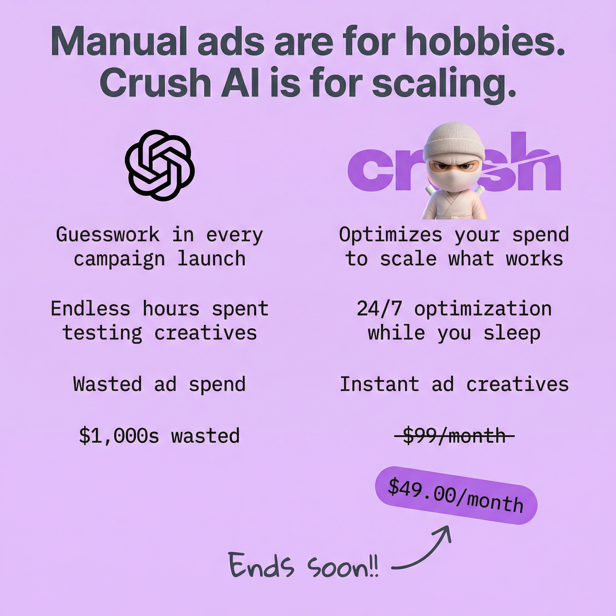 trycrush.ai Facebook ad