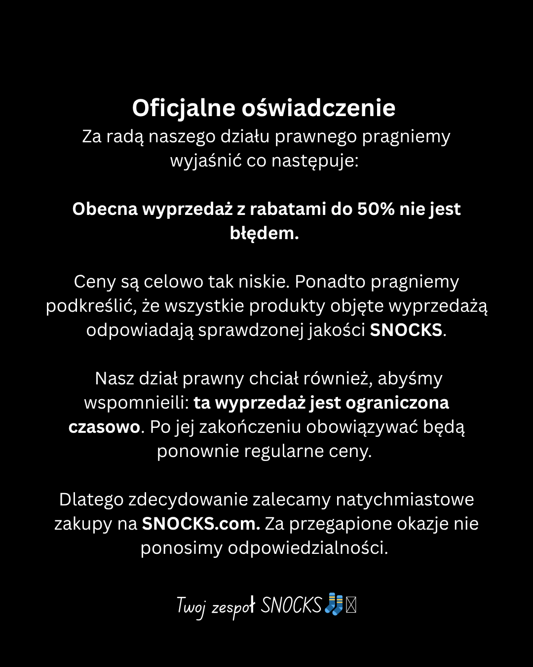 Snocks Facebook ad