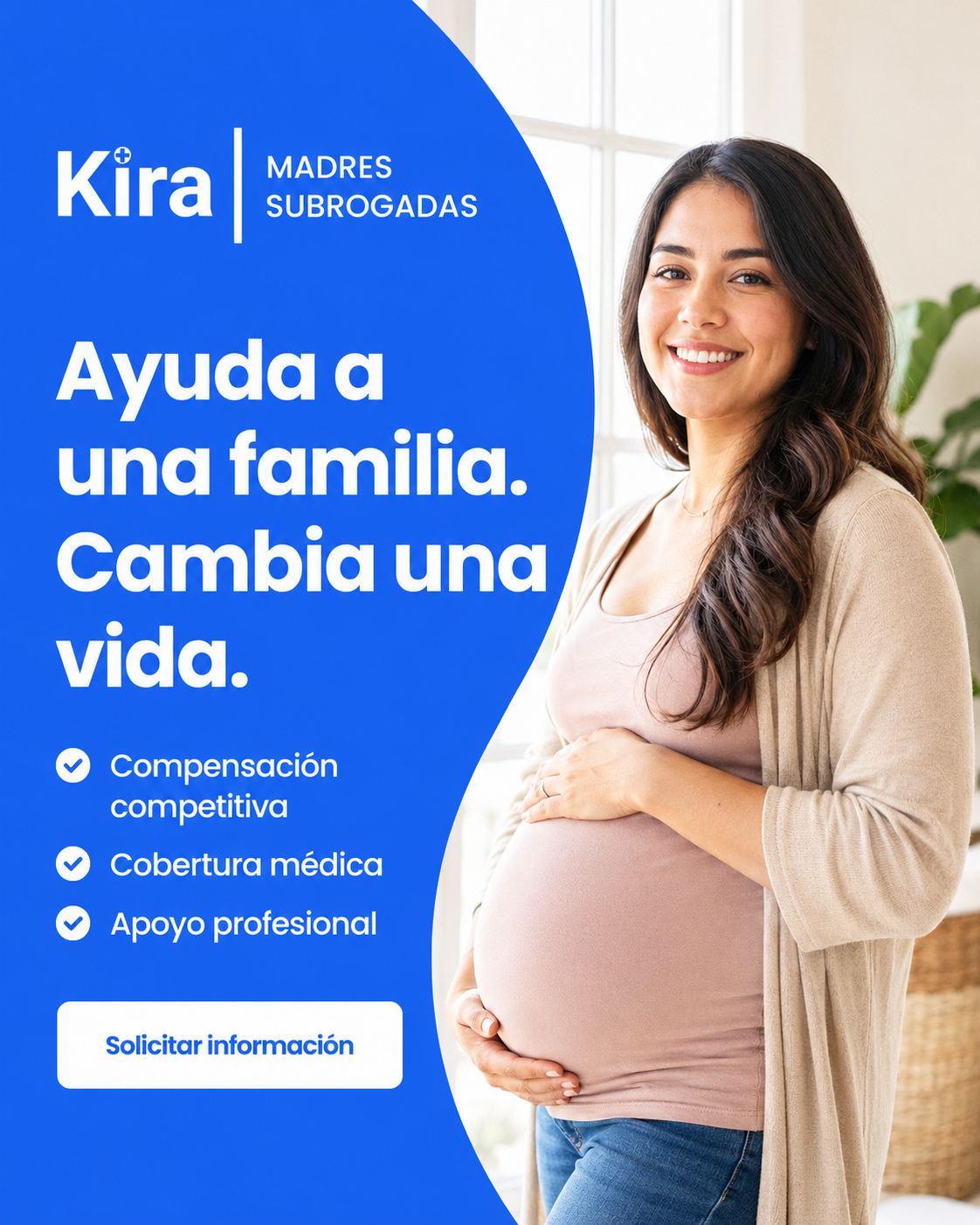 Kira Surrogacy Facebook ad: Sé madre subrogada! Ayuda a cumplir sueños y disfruta de…