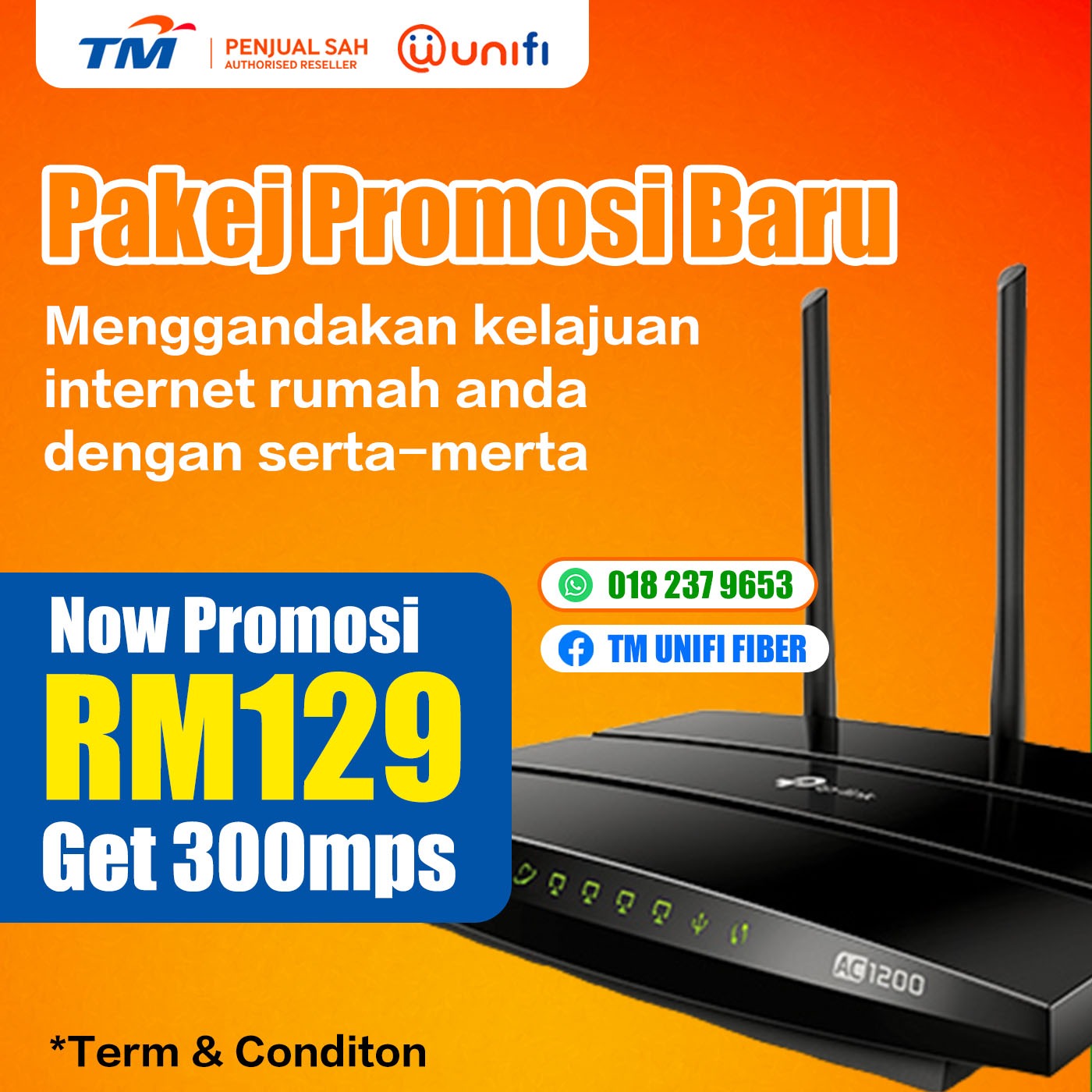 TM UNIFI FIBER Facebook ad