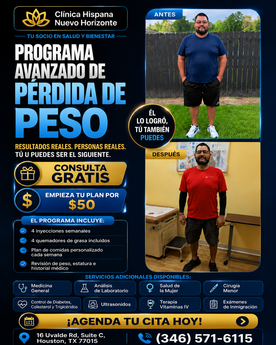 Clinica Hispana Nuevo Horizonte Facebook ad from Jun 10, 2026