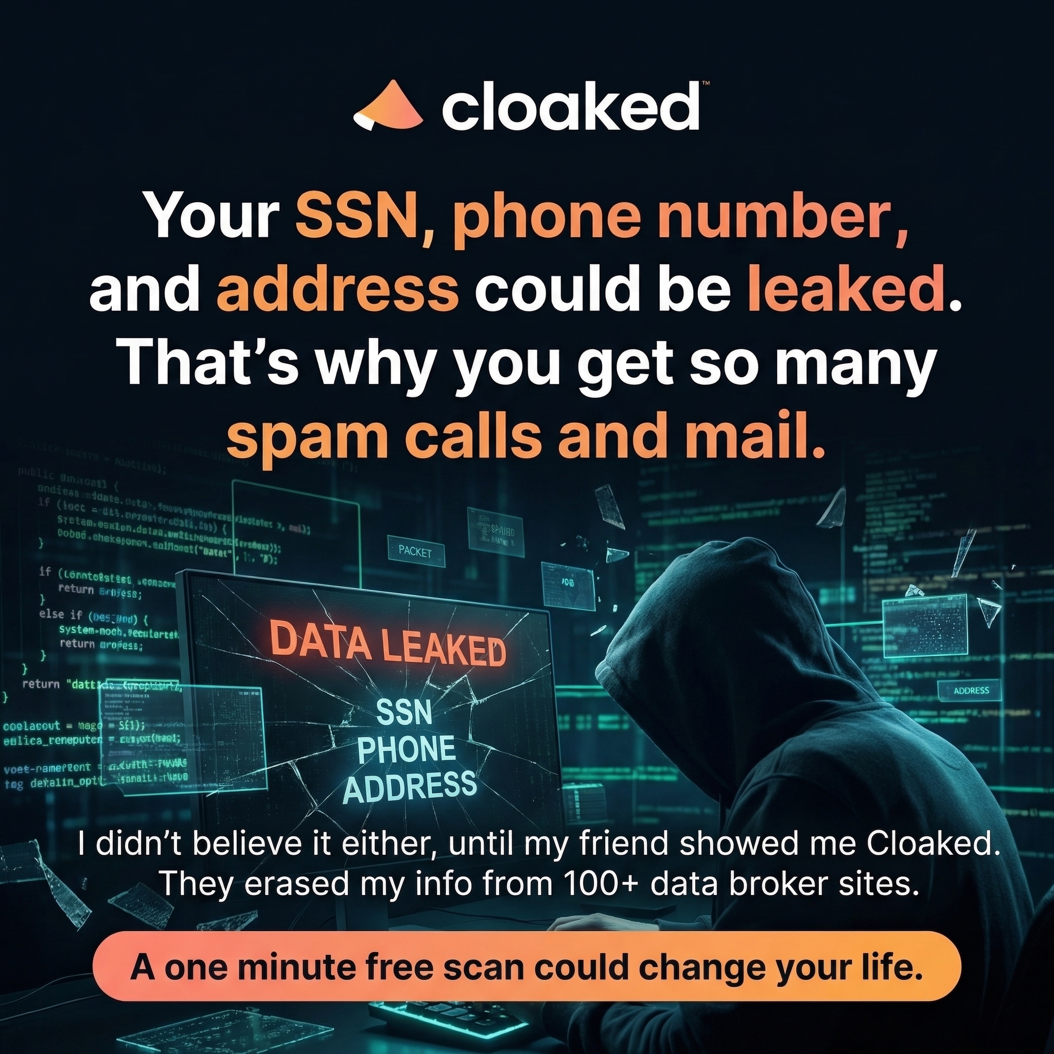 Cloaked Inc. Facebook ad