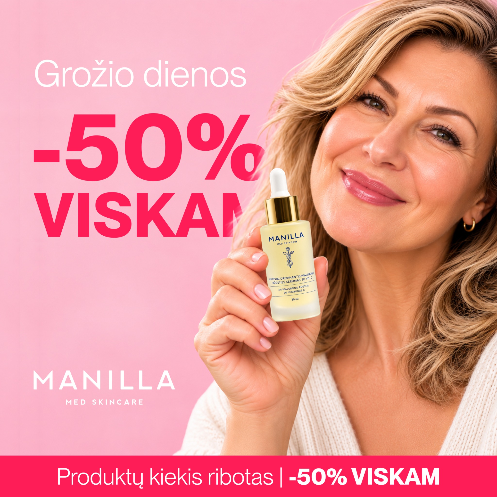 Manilla Facebook ad: -50% VISKAM