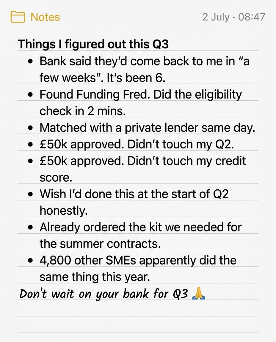 Funding Fred Facebook ad