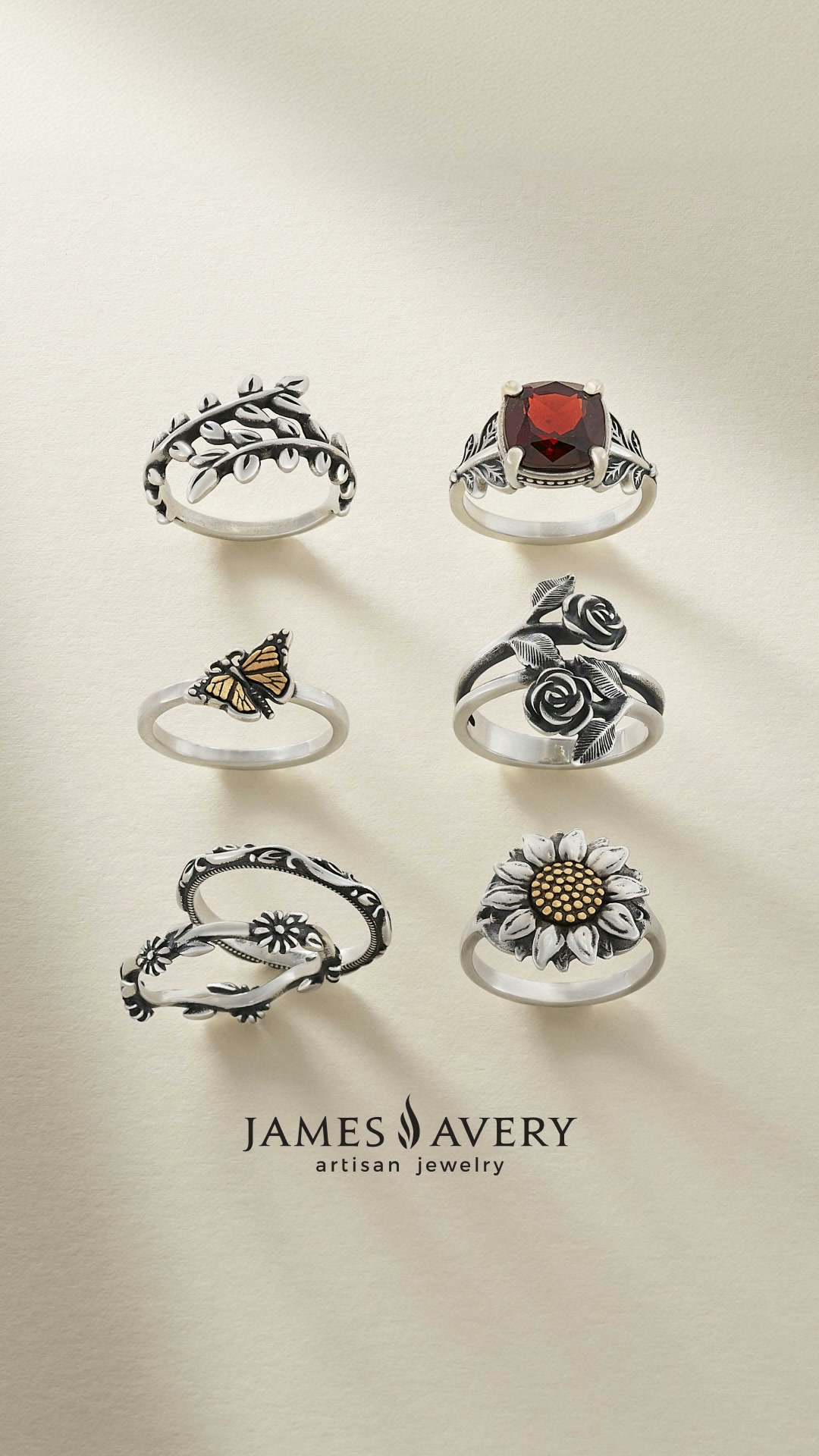 James Avery Artisan Jewelry Facebook ad: A little bit of nature to wrap around…