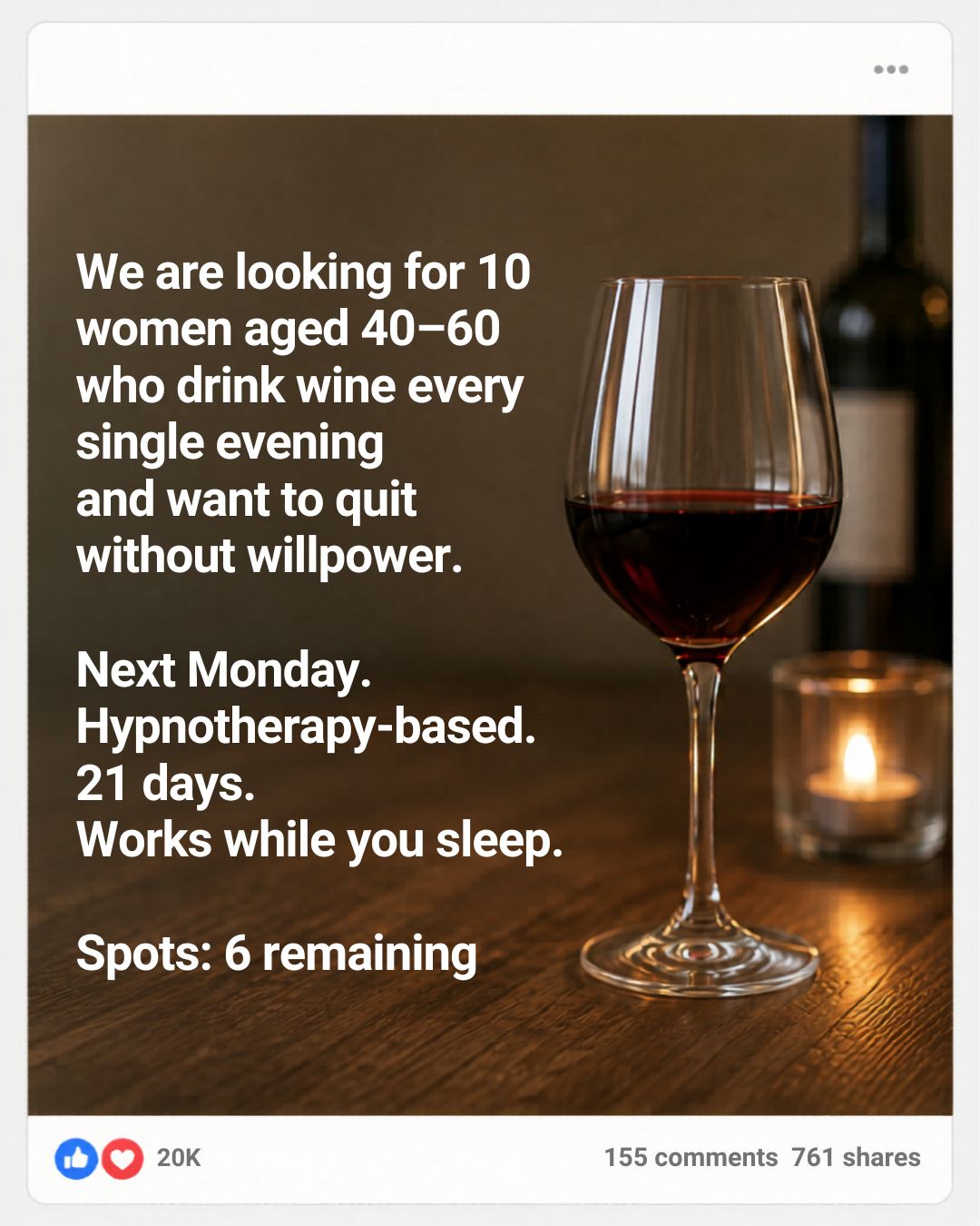 Hypnotherapist - Dr. Mary Patnaude Facebook ad
