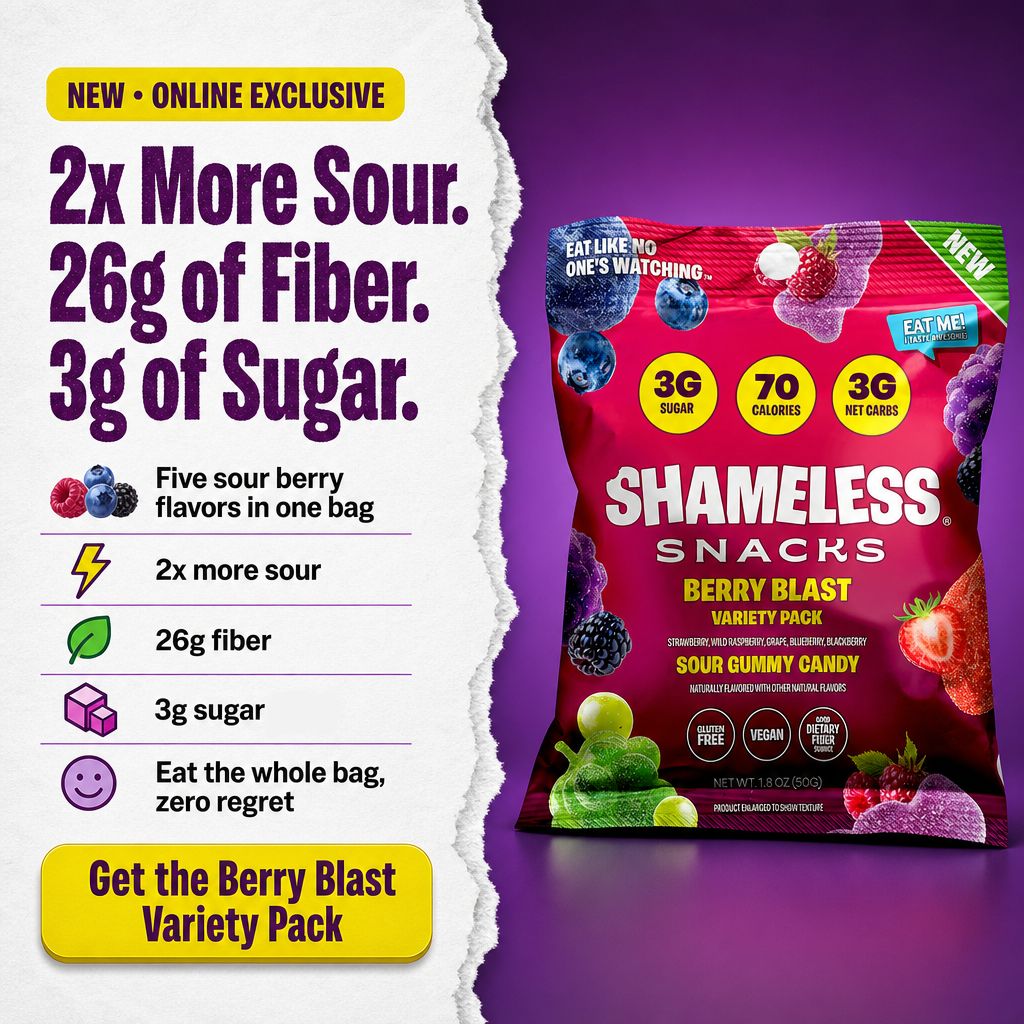 Shameless Snacks Facebook ad