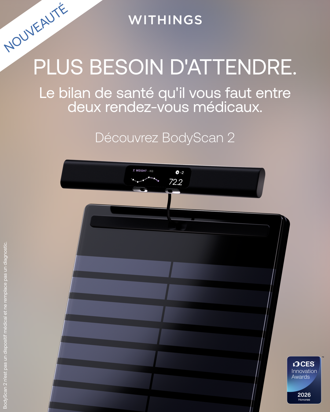 Withings Facebook ad: Votre santé, en 90 secondes.