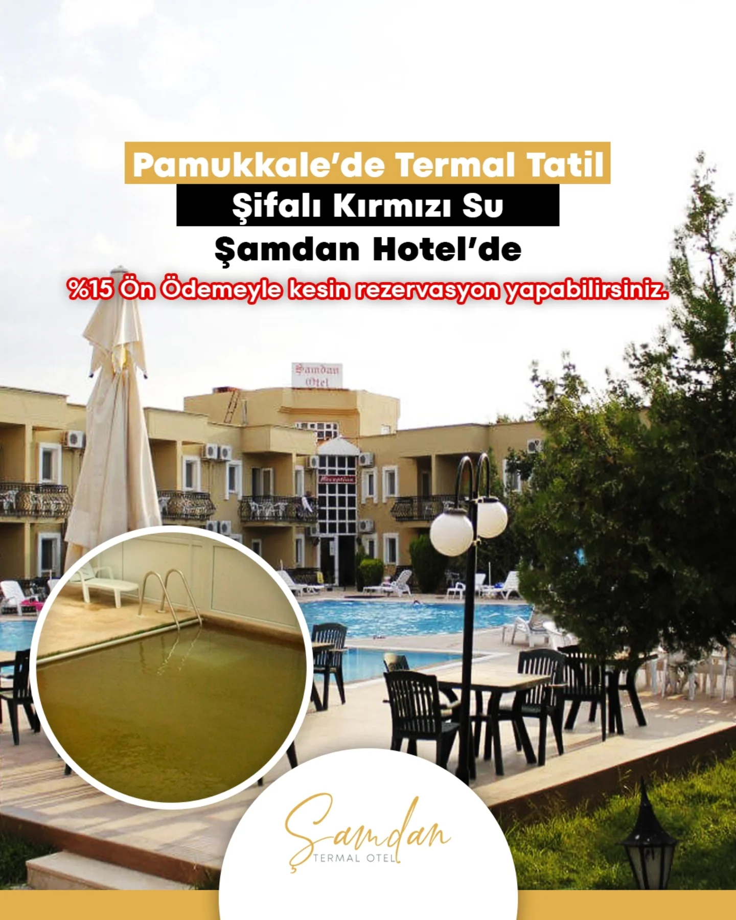 Şamdan Termal Otel Facebook ad: Pamukkale Karahayıt’ın Şifalı Kırmızı Termal Suyuyla…