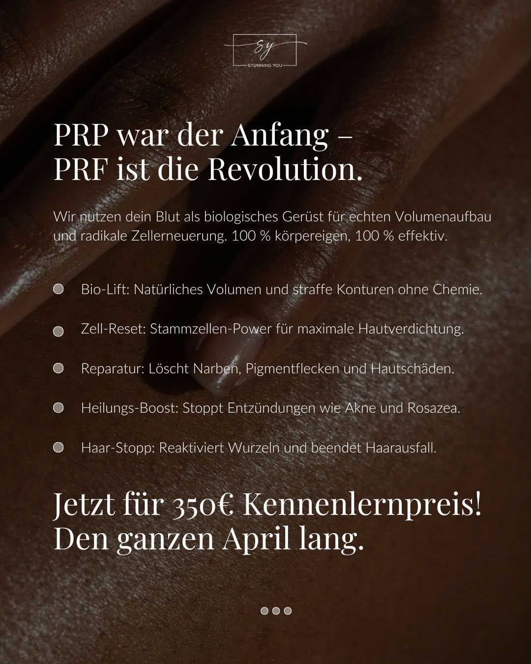 Stunningyou berlin Facebook ad: PRF im April zum Kennenlernpreis sichern