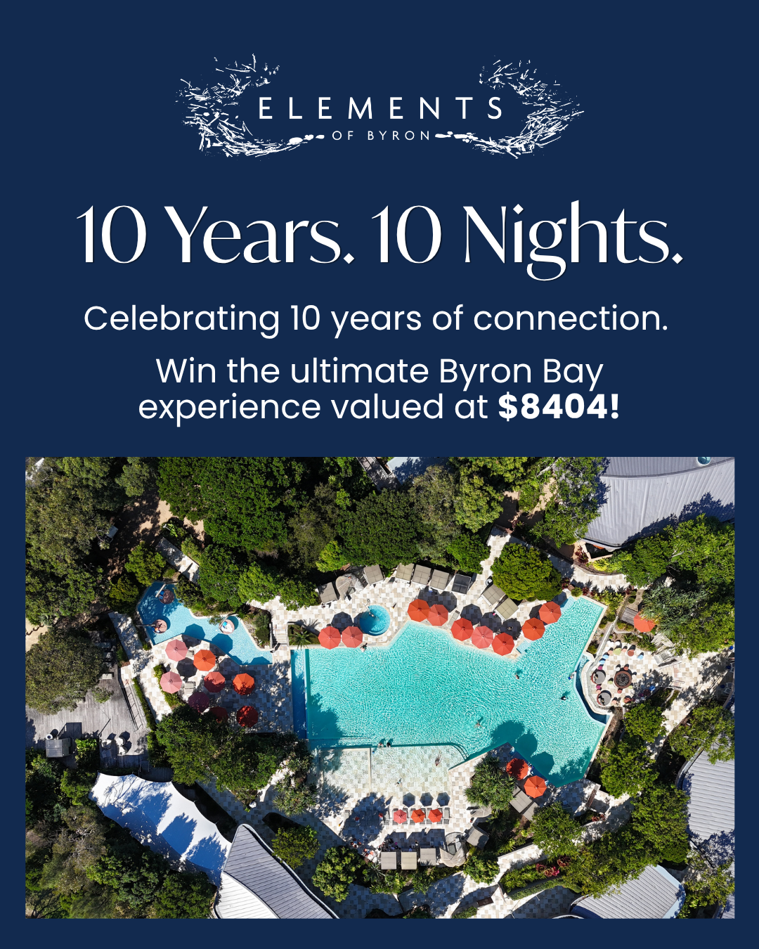 Elements of Byron Resort & Spa Facebook ad: For 10 years, Elements of Byron has been…