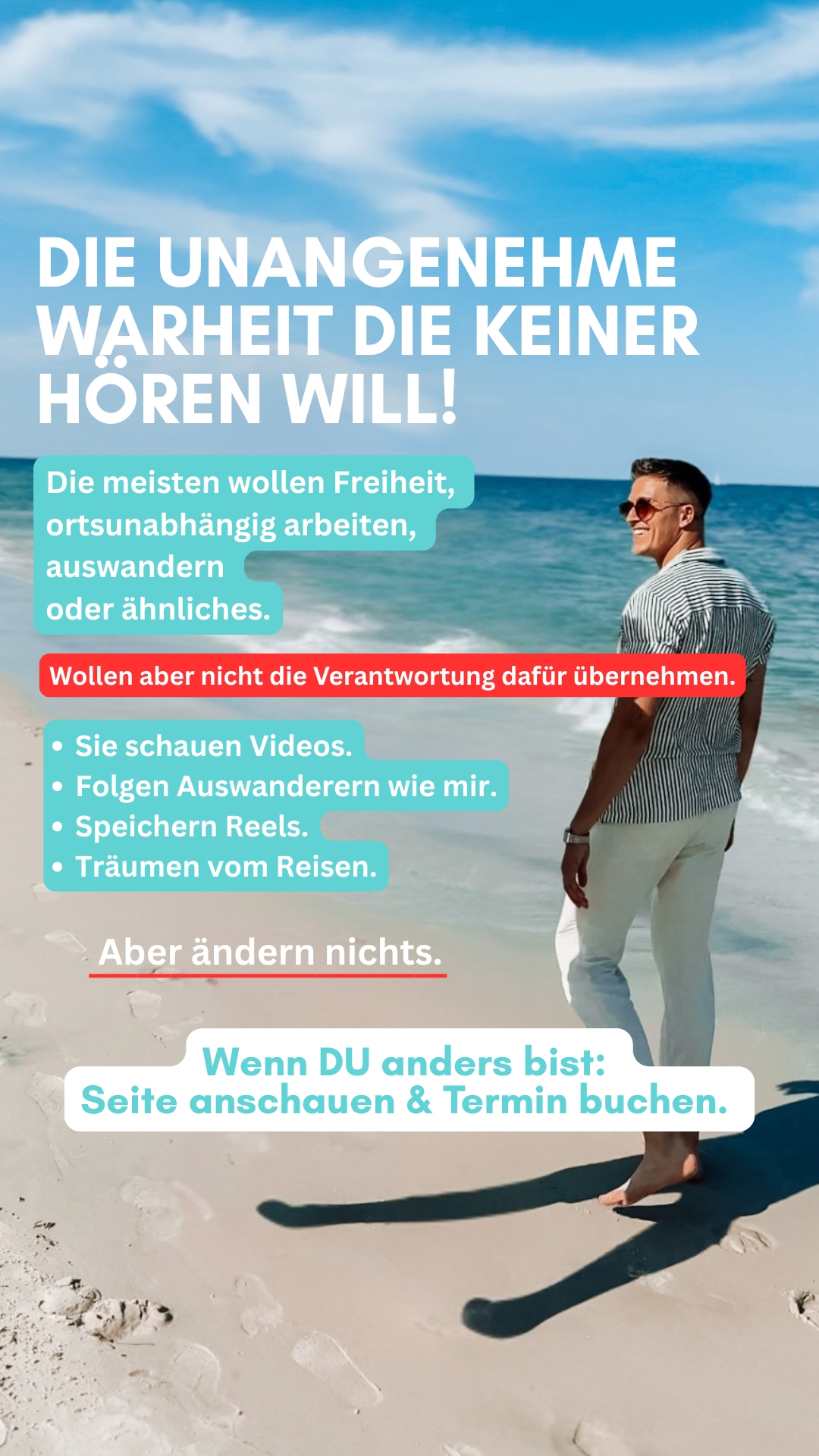 Remote-Arbeiten.com Facebook ad: Jetzt Video anschauen und Termin buchen