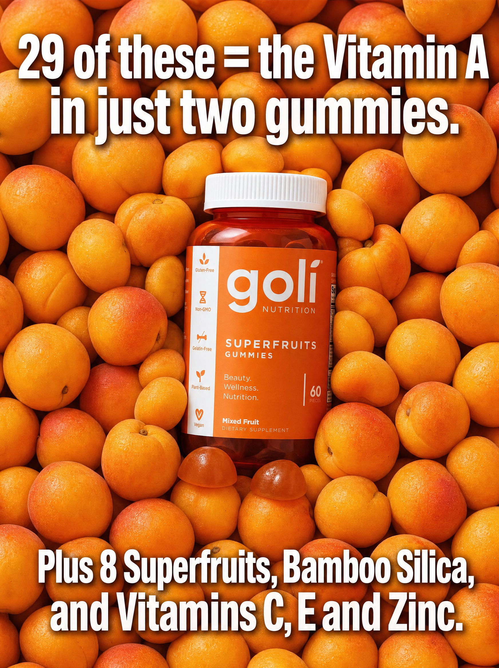 Goli Facebook ad: $50 of Fruit, or Two Gummies?