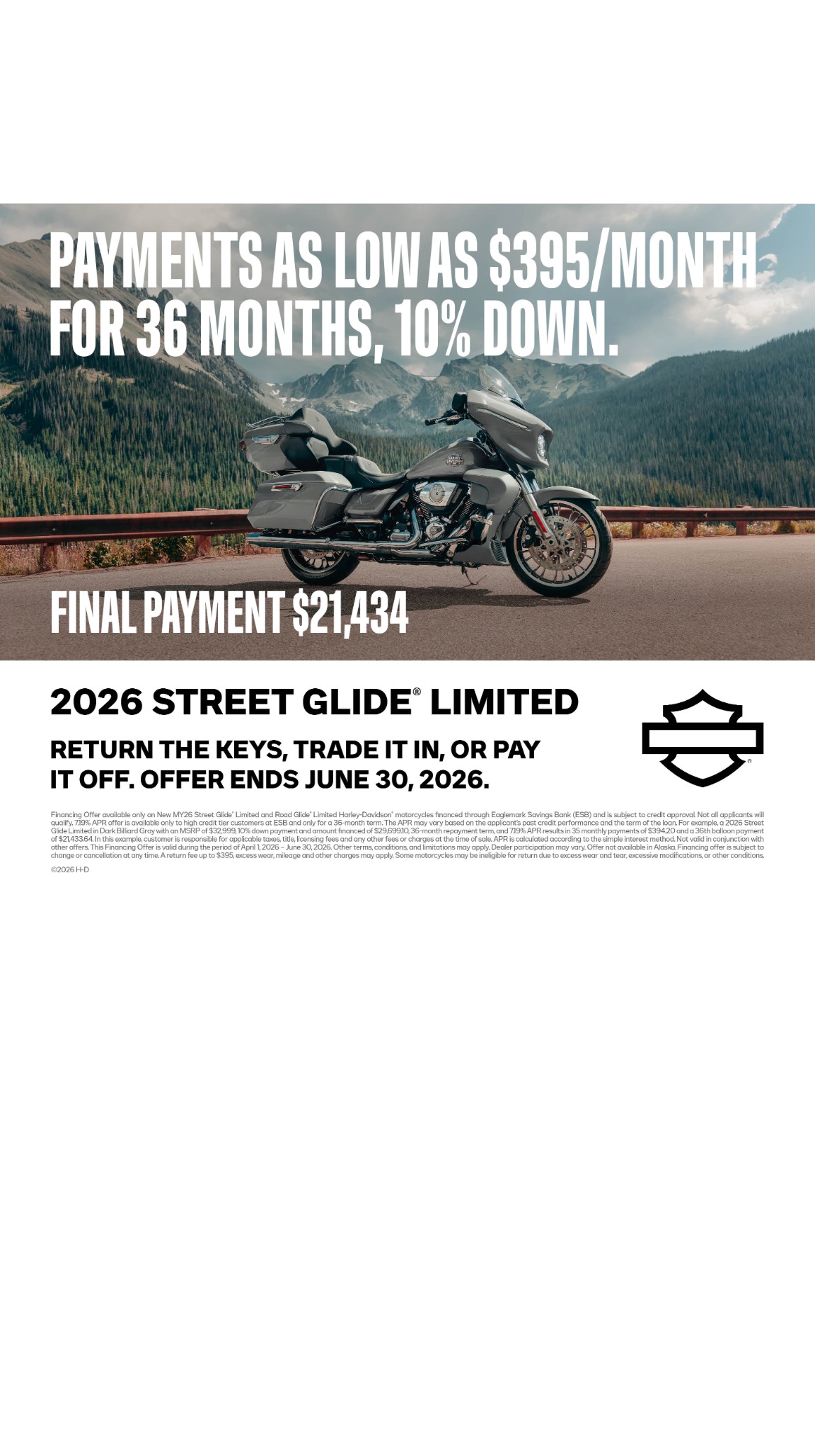 Harley-Davidson Facebook ad