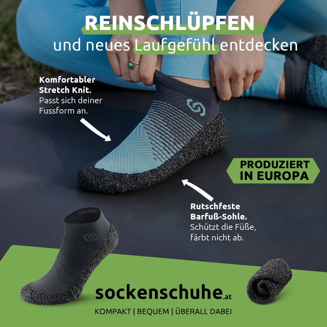 Sockenschuhe.at Facebook ad: Jetzt neues Laufgefühl bestellen!