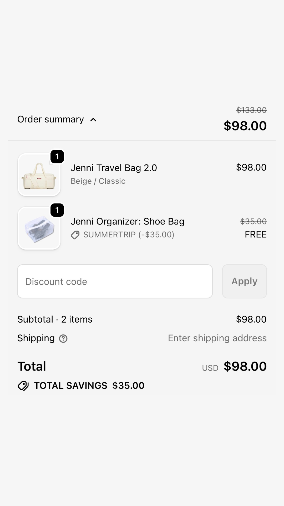 JenniBag Facebook ad