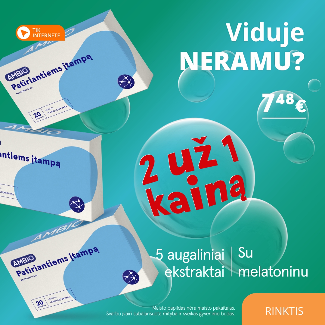 Gintarinė Vaistinė Facebook ad: 5 augalų ekstraktai ir melatoninas