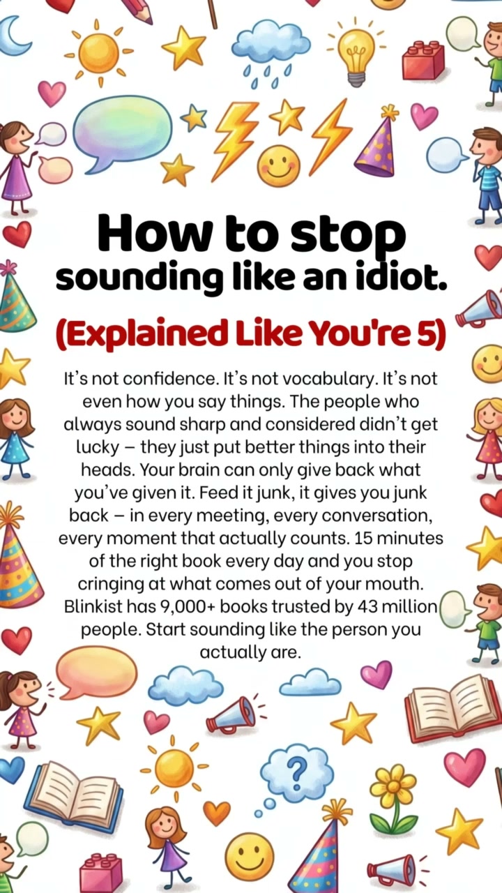 Blinkist Facebook ad: Why Some People Always Have Something to Say, And How You…
