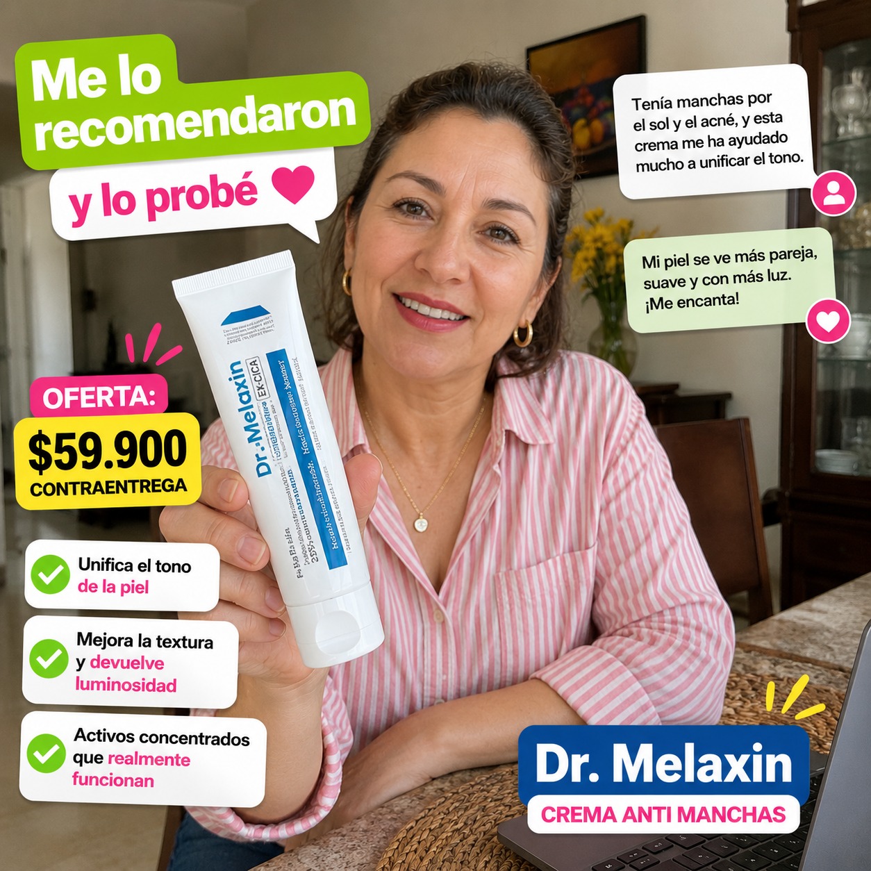 Vive Natural Facebook ad: Chatea con nosotros