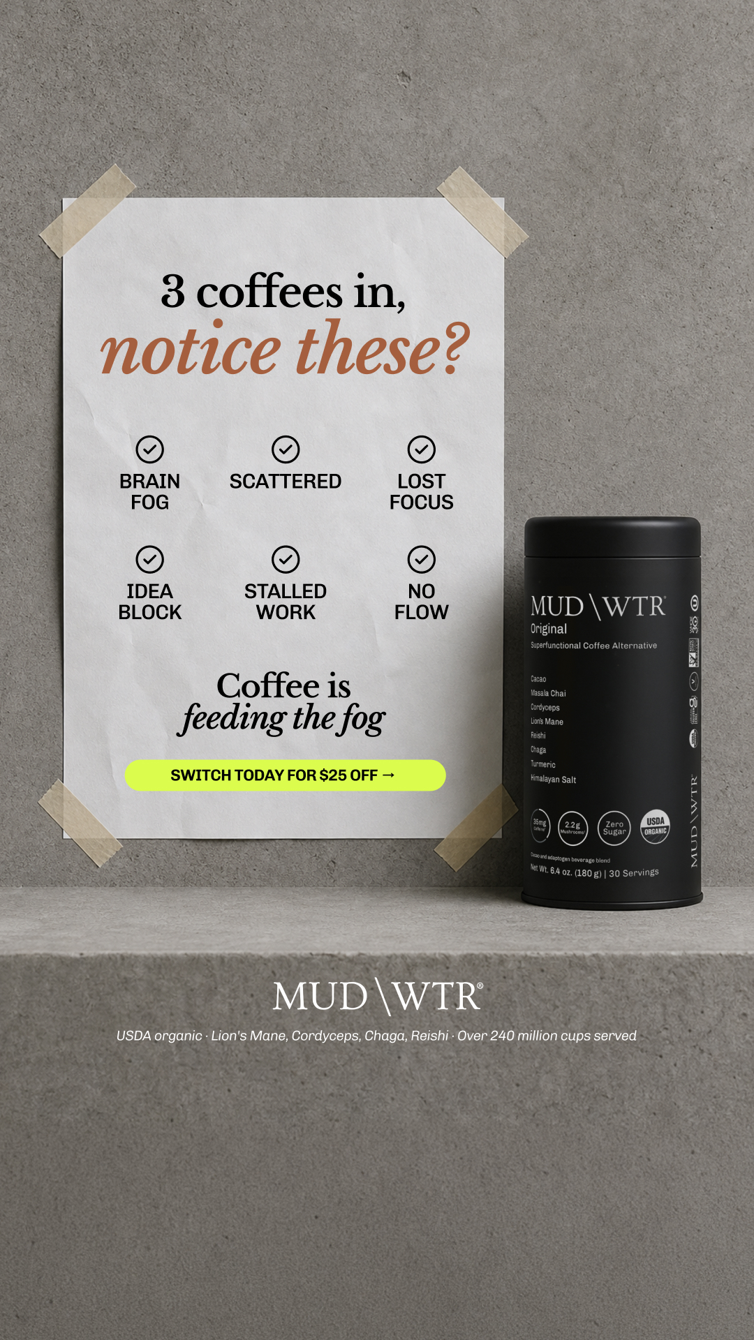 MUD\WTR Facebook ad