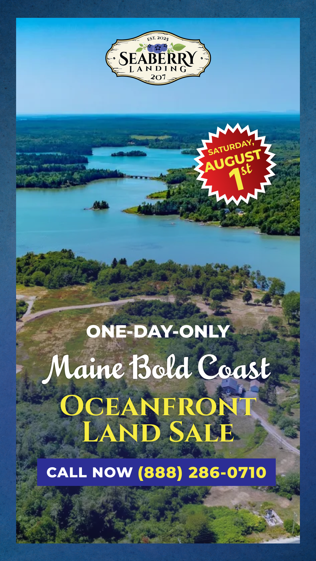 Coastal Maine's Seaberry Landing Facebook ad from Jul 11, 2026