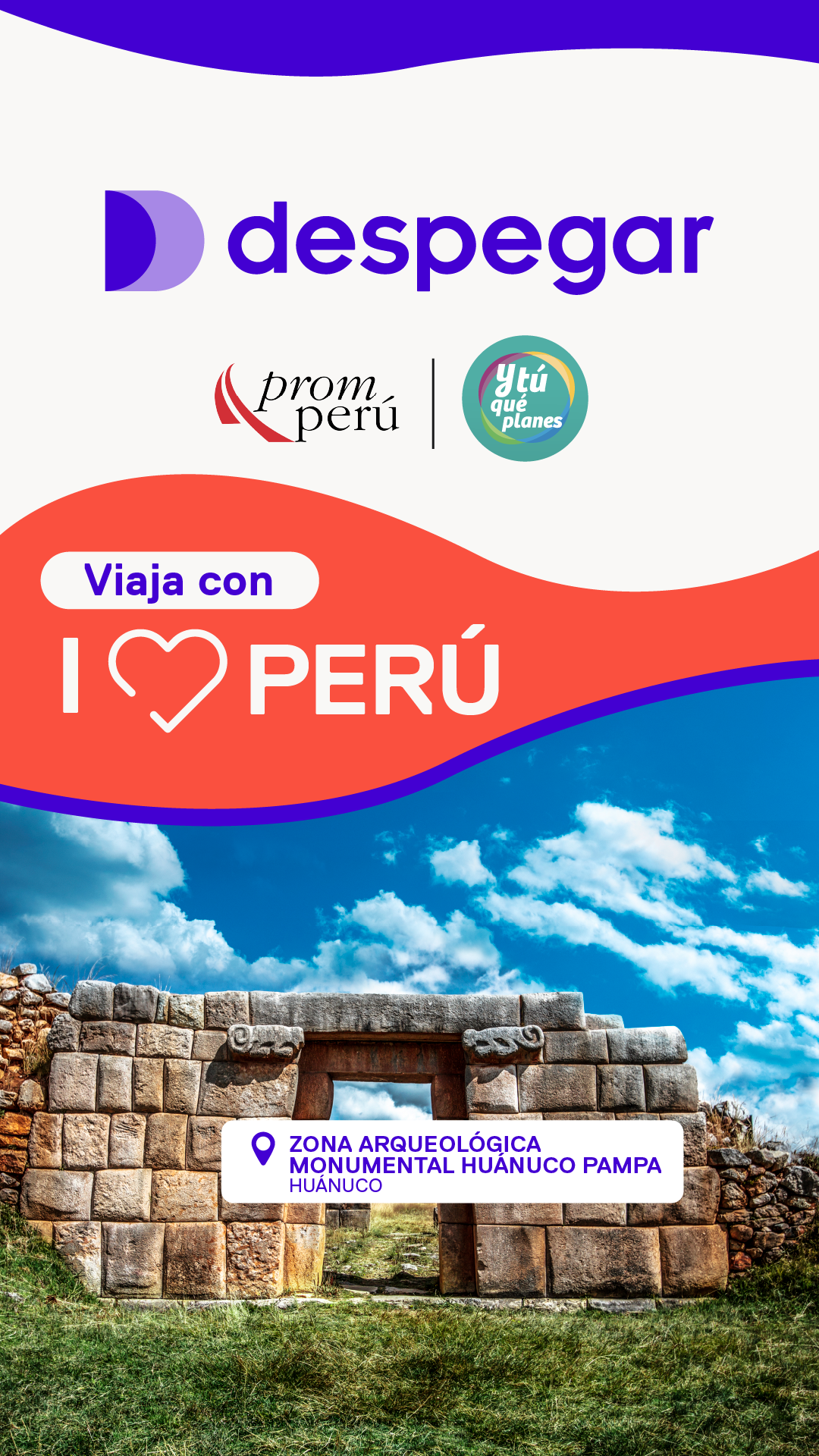 Despegar Facebook ad: ¿Listo para tu próximo viaje por Perú?