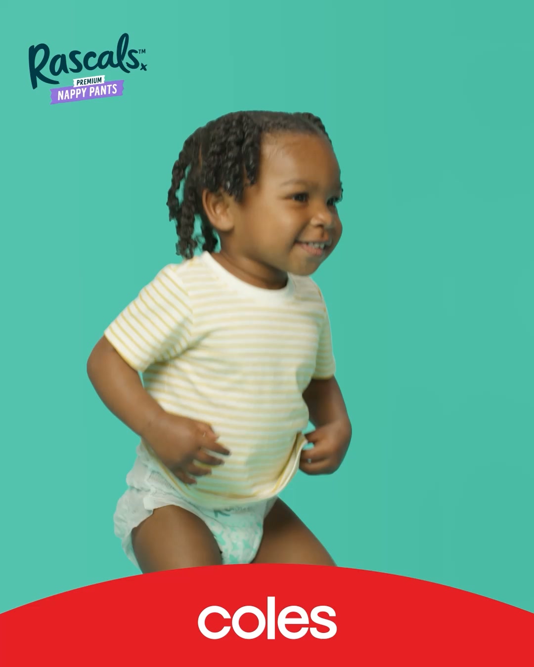Coles Facebook ad: Rascals Premium Nappy Pants