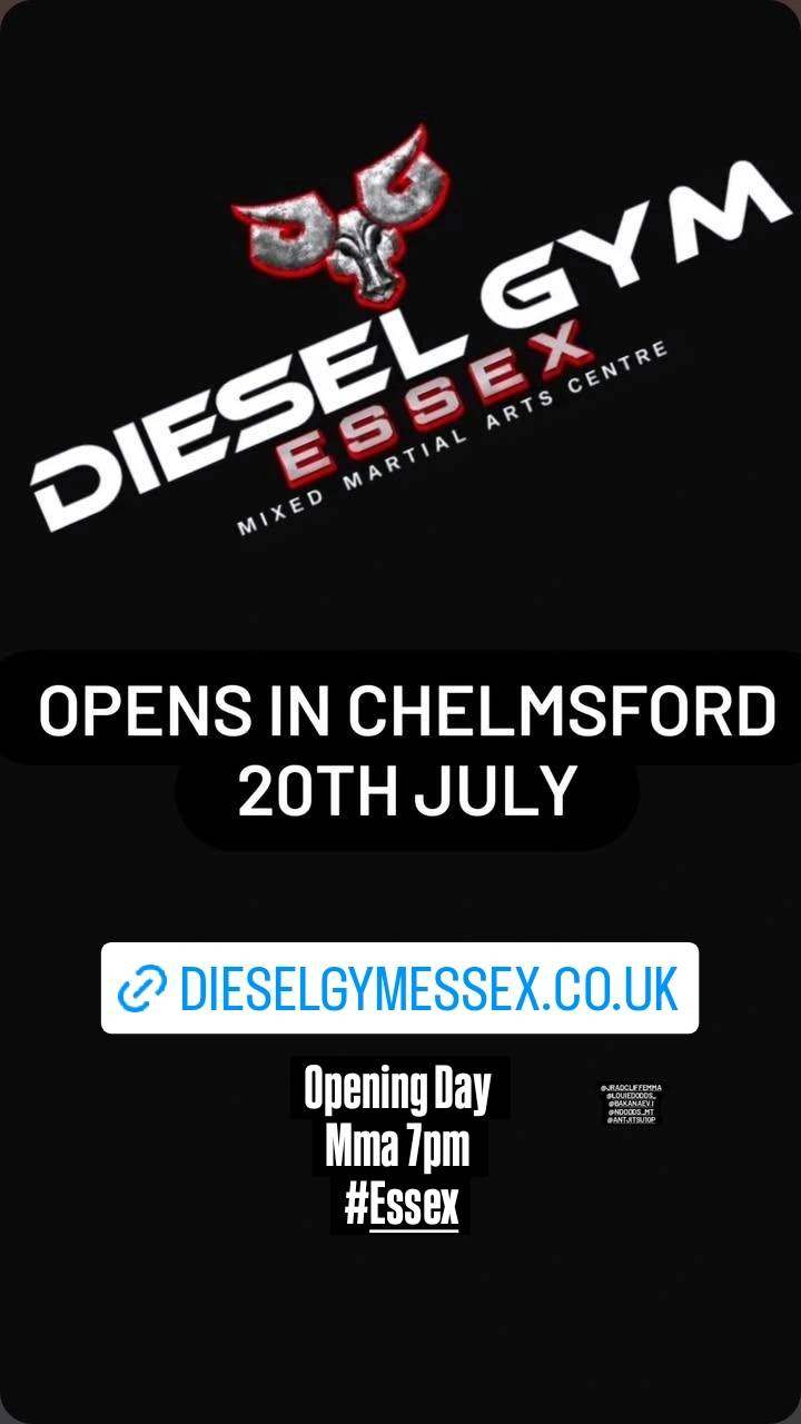 Jason Radcliffe Facebook ad: OPENING DAY, DIESEL GYM ESSEX