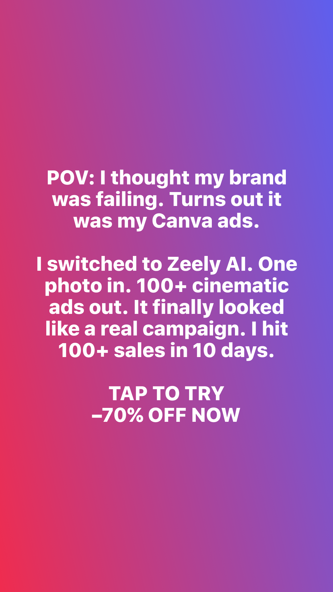 Zeely Facebook ad