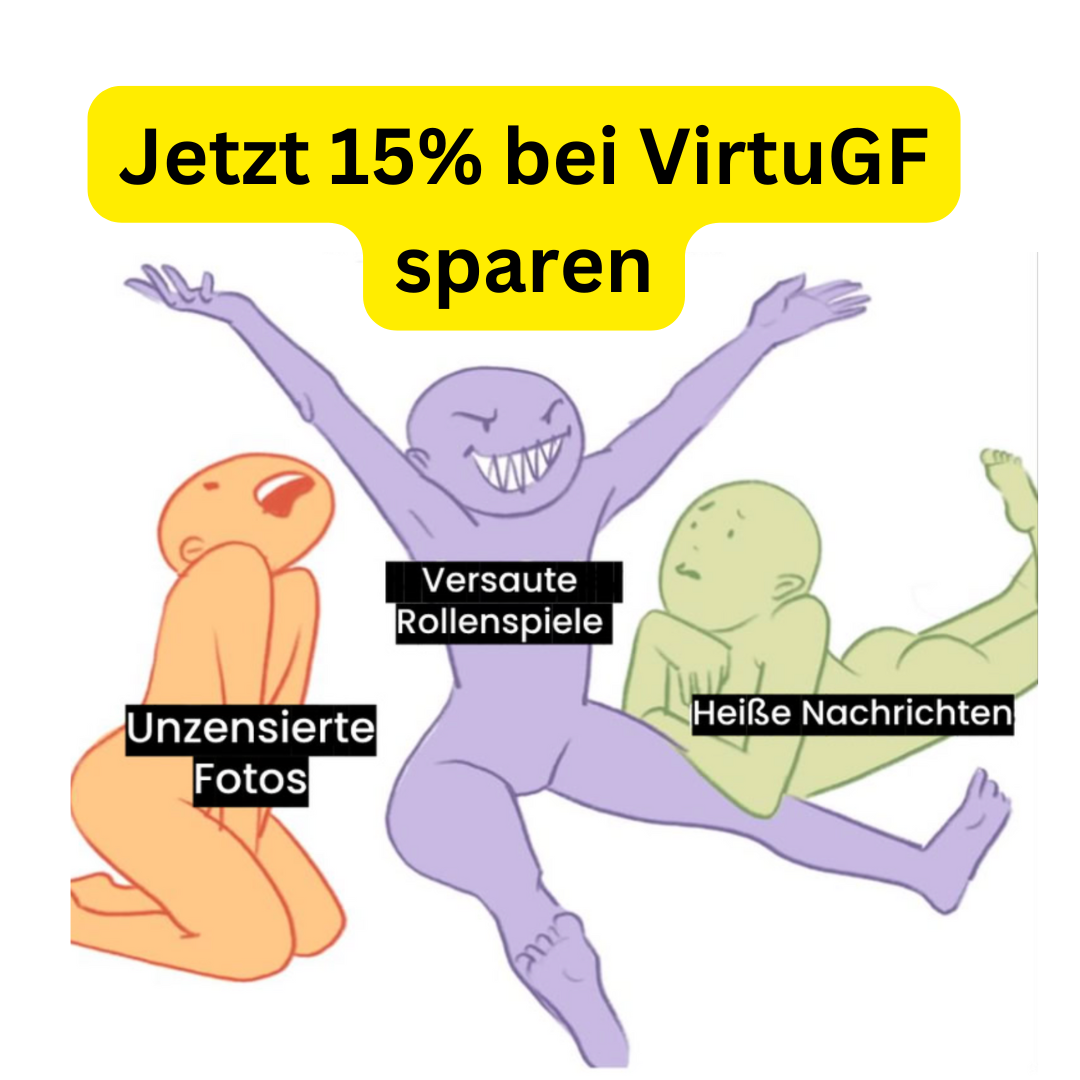 Virtual-GF Facebook ad: Triff VirtuGF. Deine KI-Freundin, bereit, deine Fantasien…