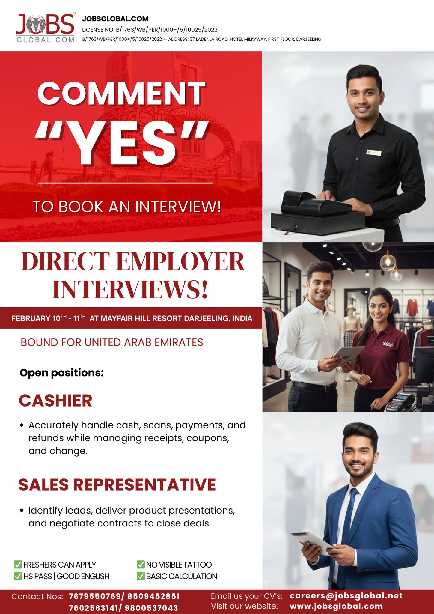 Jobsglobal.com Darjeeling India Facebook ad