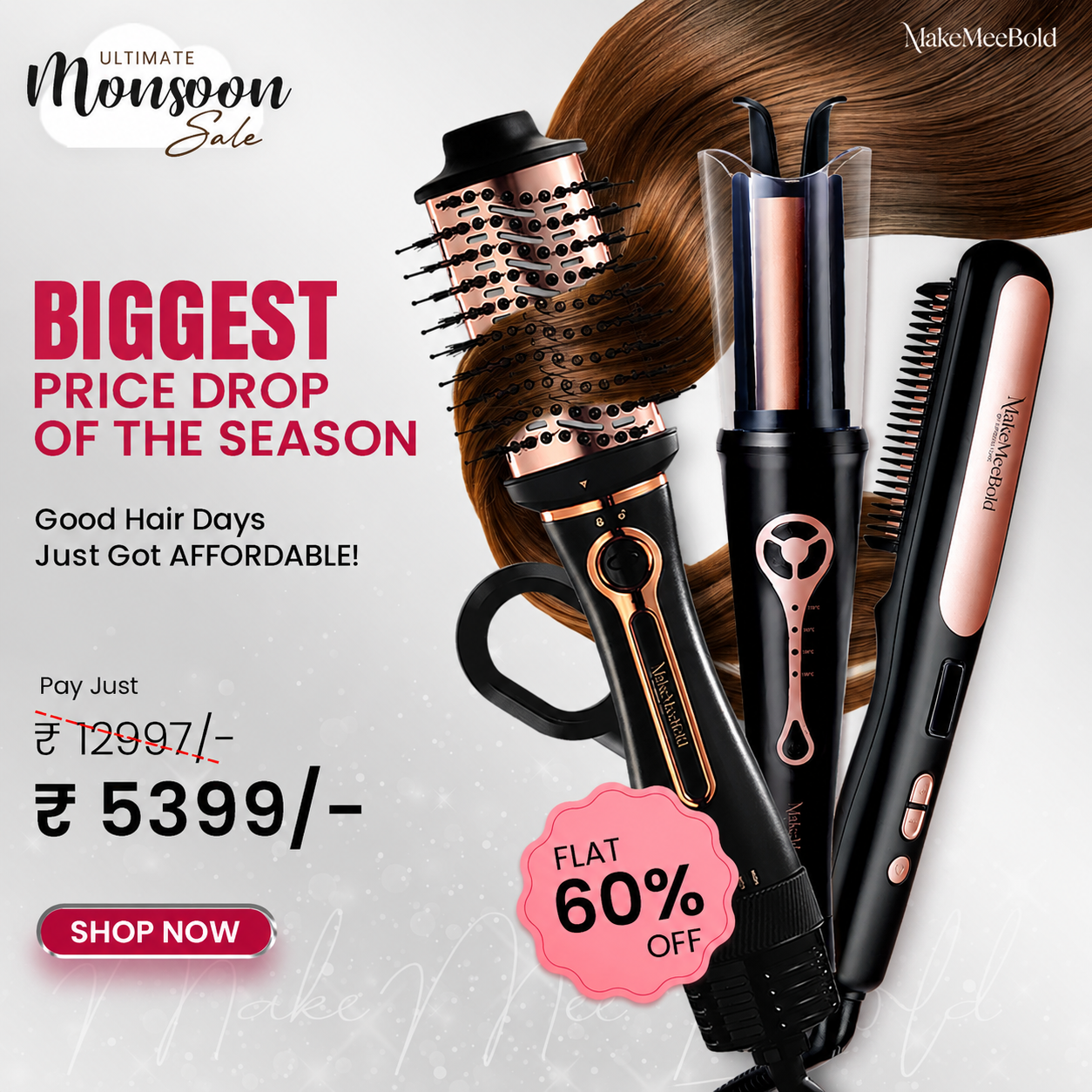 MakeMeebold Hair Styling Facebook ad