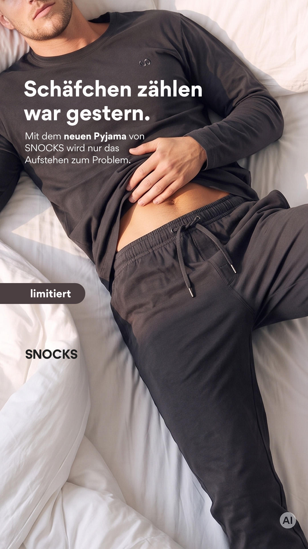 Snocks Facebook ad: Loungewear-Set shoppen