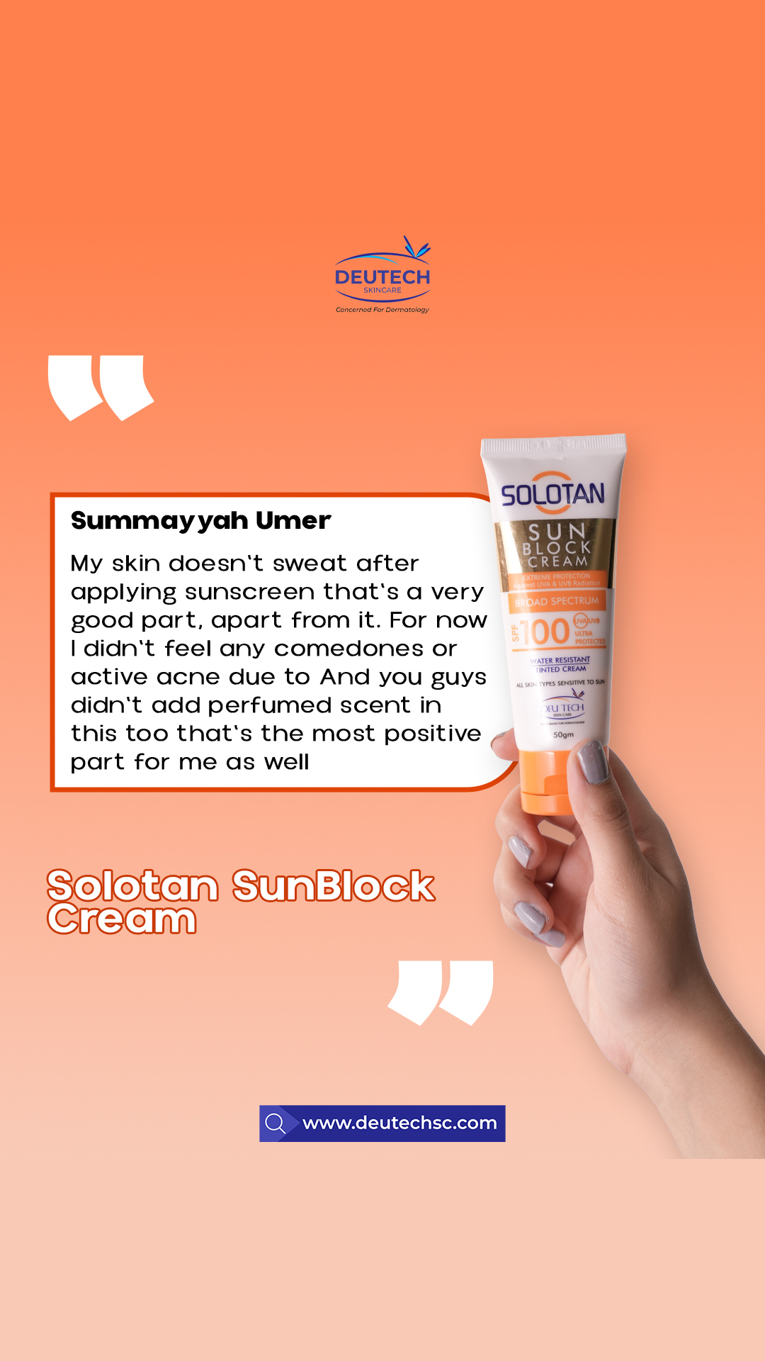 Deutech Skincare Facebook ad from Jul 5, 2026