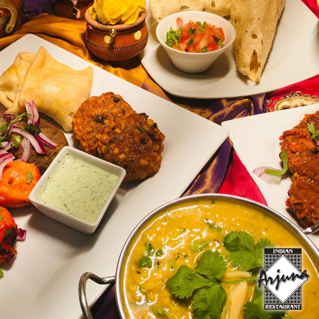 Arjuna Indian Restaurant Facebook ad: Treat yourself to traditional Indian food, served with…