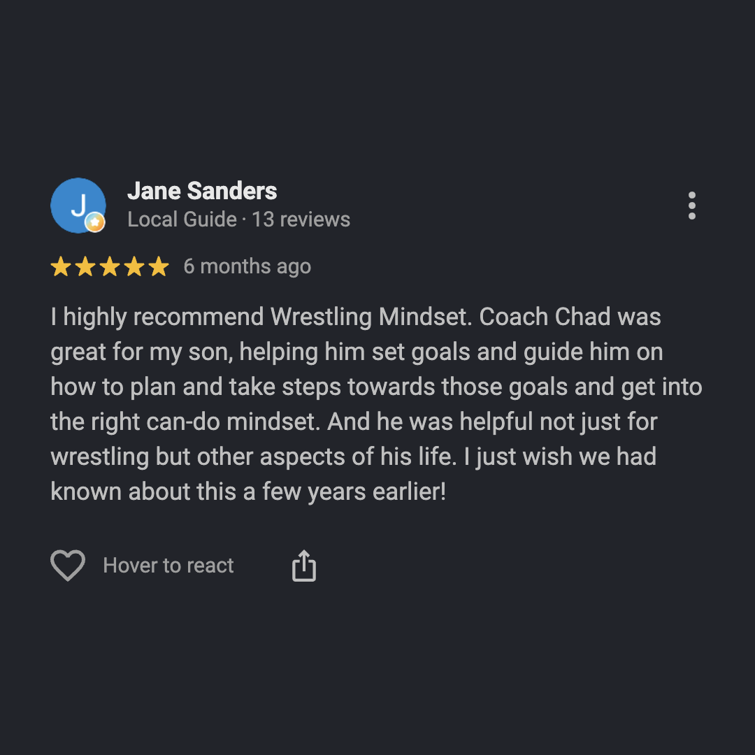 Wrestling Mindset Facebook ad