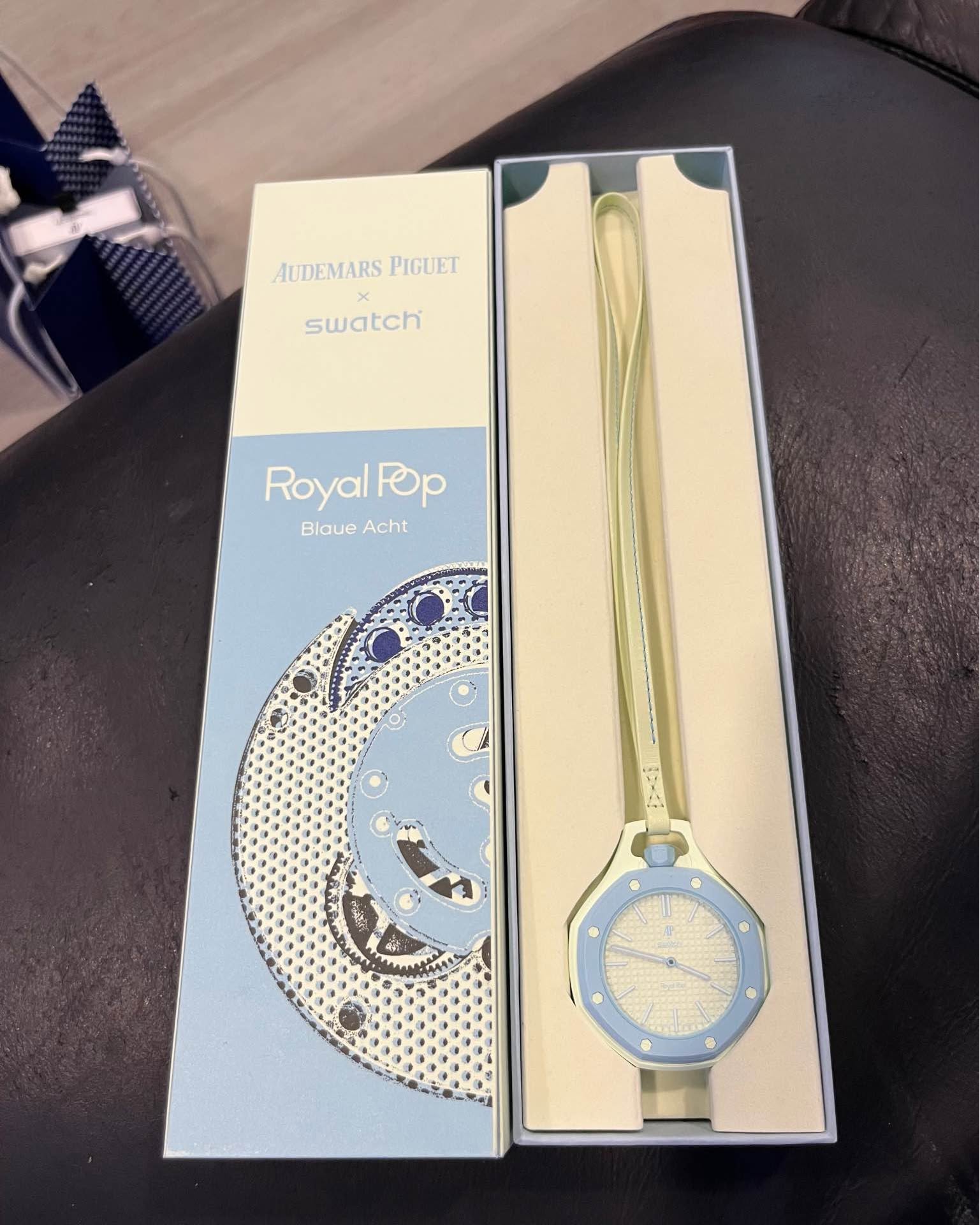 Anthony Morris Facebook ad: Audemars Piguet X Swatch Bioceramic Royal Pop ‘Blue Acht’