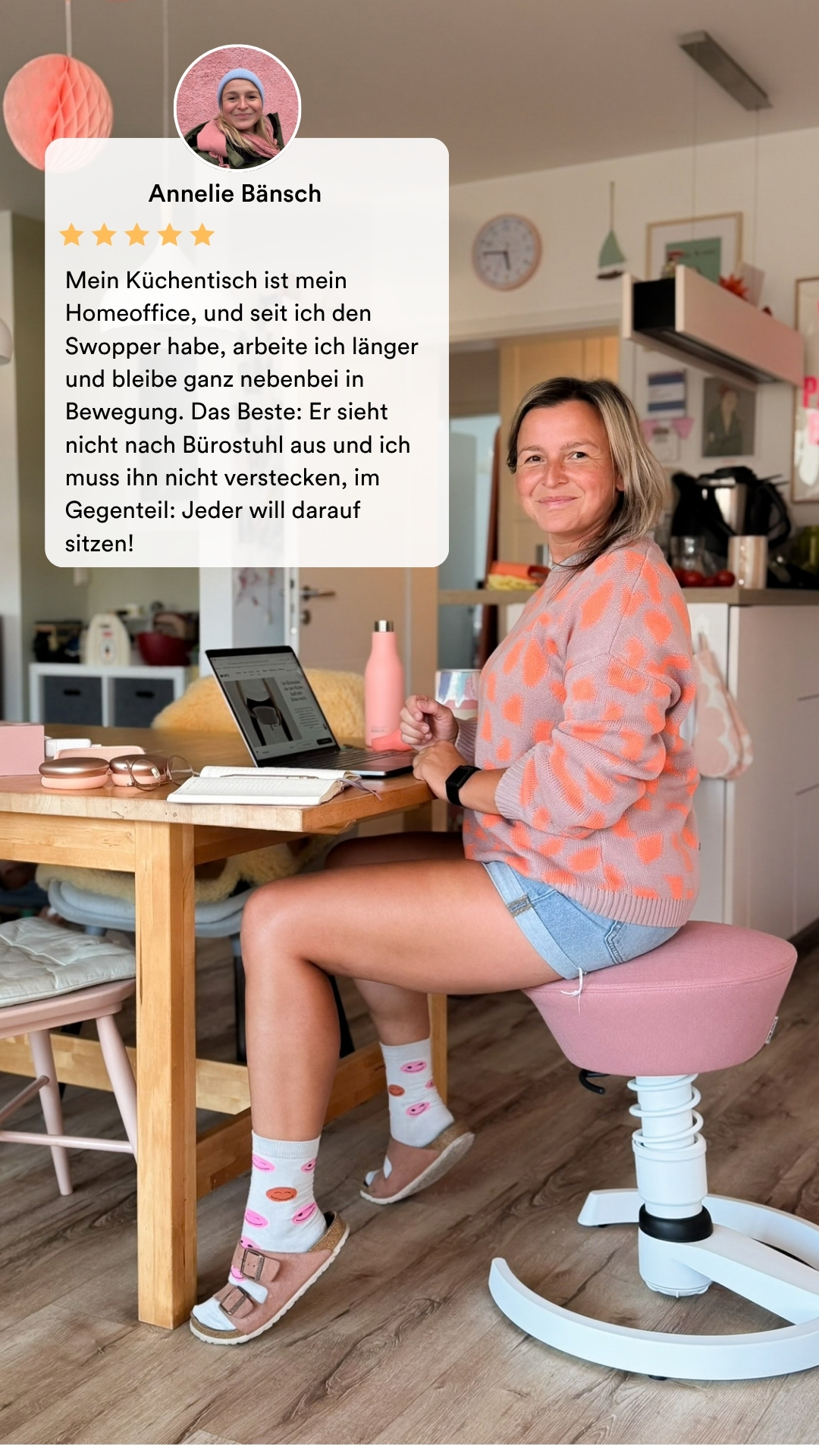 Aeris - Never just sit Facebook ad: Fünf Sterne von Annelie.