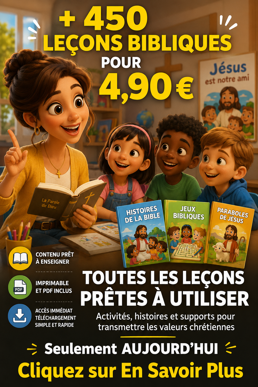 Les graines du christ Facebook ad: Plus de 450 activités bibliques