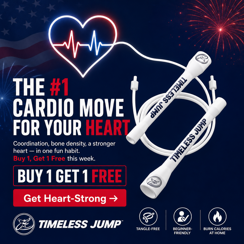 Timeless Jump Facebook ad: 4th of July Sale, Buy 1 Get 1 FREE